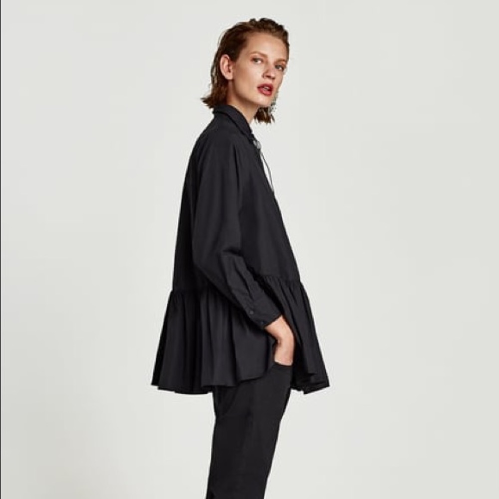 Zara poplin top